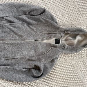 Figs Light Gray Zip-Up Hoodie